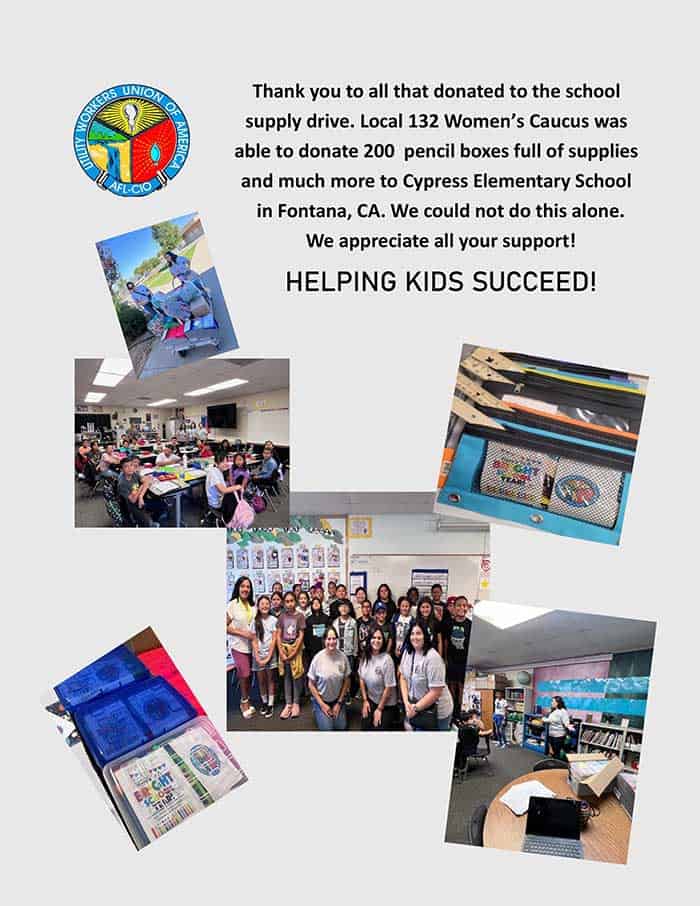School supply drive thank you